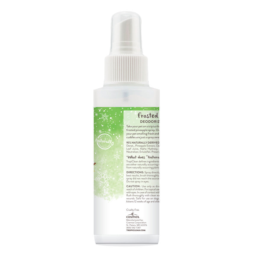 TropiClean Limited Edition Deodorizing  Frosted Pineapple Pet Spray 4oz